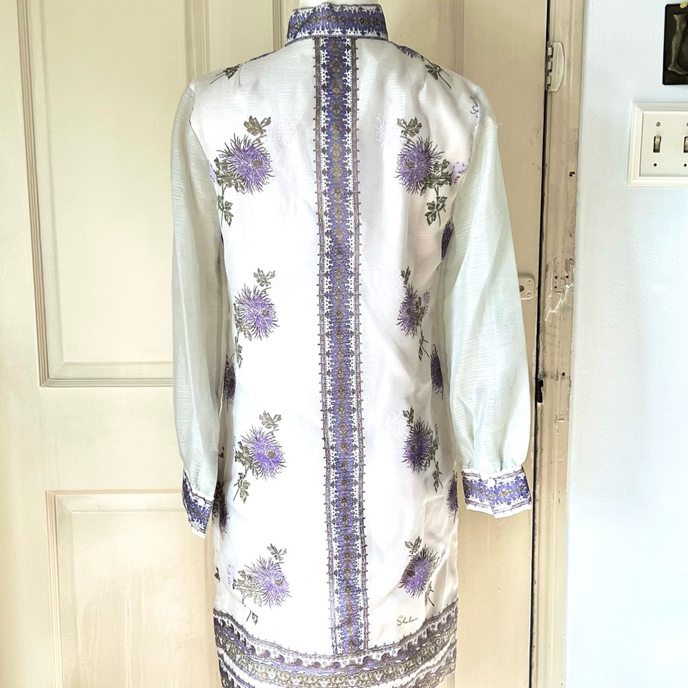 1970’s Alfred Shaheen Hand Printed Midi Dress. - Picture 2 of 6